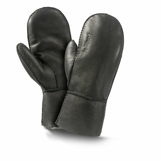 Lammfell-F&auml;ustlinge Trend Nappalan schwarz