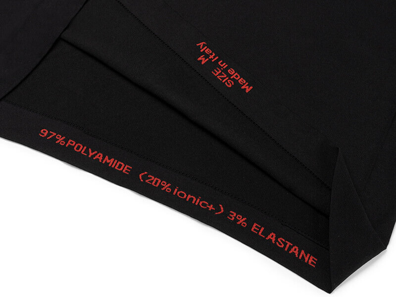 Skafit Hemd f&uuml;r Damen, Detail innen im Stoff unten, Farbe schwartz