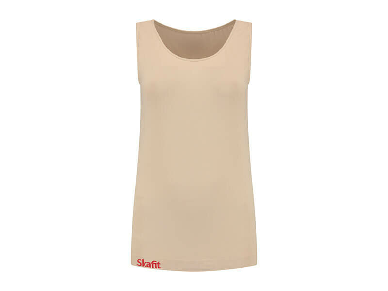 Vorderes Skafit Damenhemd mit Rundhalsausschnitt, Farbe beige