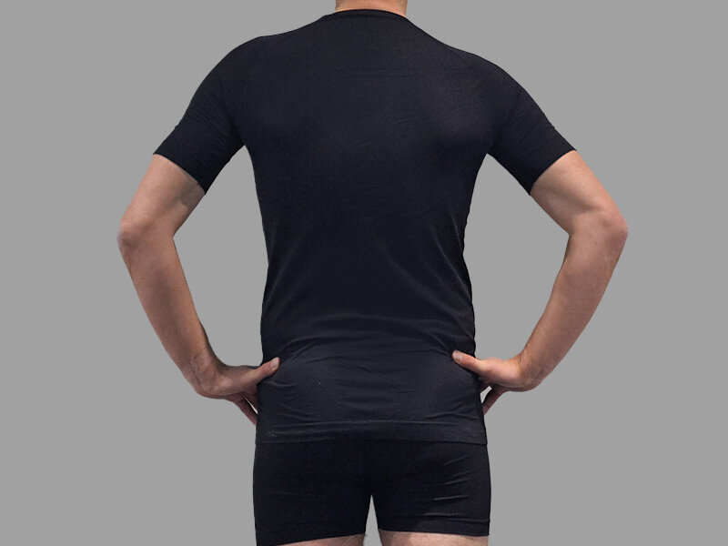 Skafit Unterzieshirt Herren, ruckseite, schwartz am model