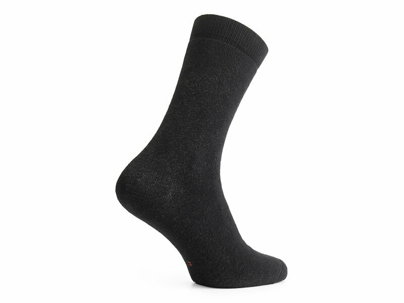R&uuml;ckseite Skafit dicke Socken mit Silbergarn schwarz