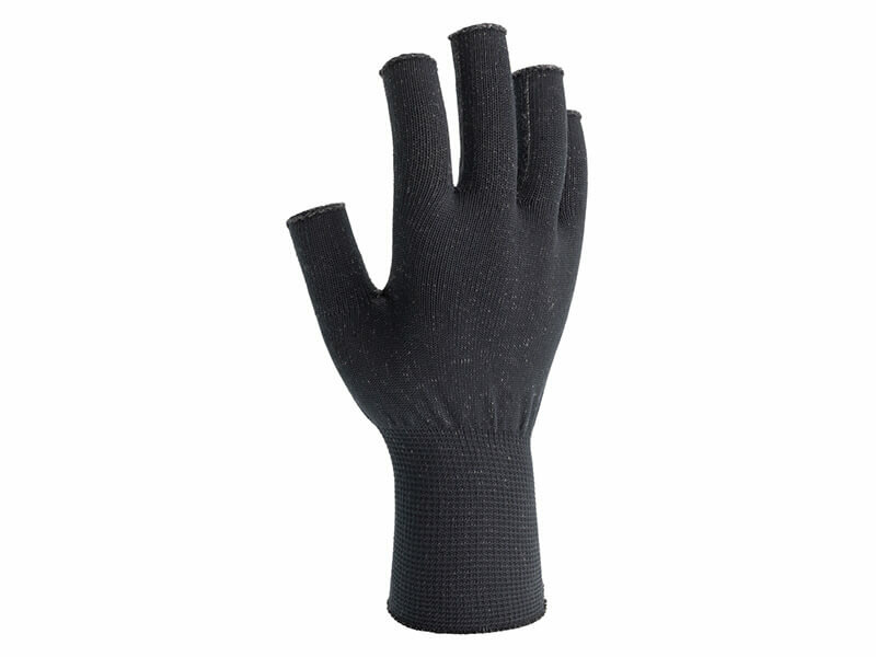 Seitenansicht anthrazitfarbener Silberhandschuh