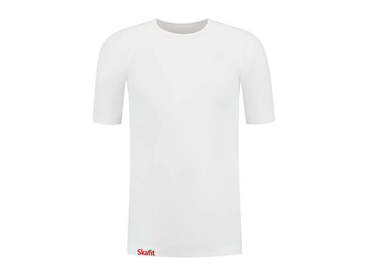 Vorderes Skafit Unterzieshirt Herren mit Rundhalsausschnitt, Farbe wei&szlig;