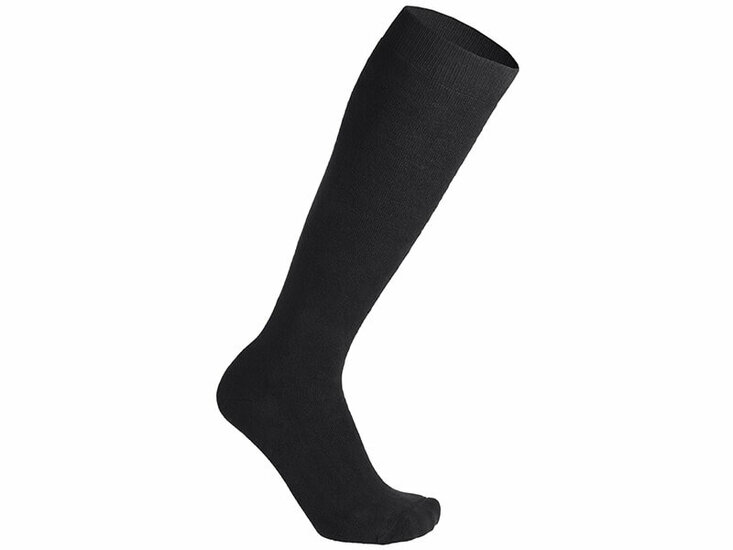 Skafit Kniestr&uuml;mpfe mit Silbergarn schwarz