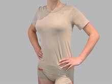 Vorderes Skafit Unterzieshirt Damen beige am model