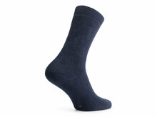Ruckseite Skafit dicke Socken mit Silbergarn Marineblau