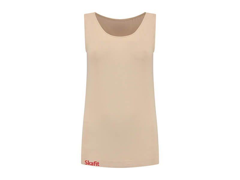 Vorderes Skafit Damenhemd mit Rundhalsausschnitt, Farbe beige