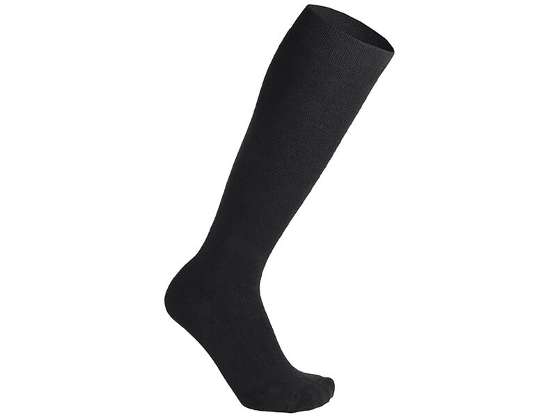 Skafit Kniestr&uuml;mpfe mit Silbergarn schwarz