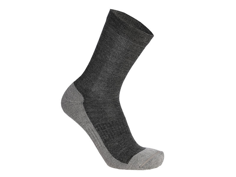 Silbersocken mit Merinowolle grau