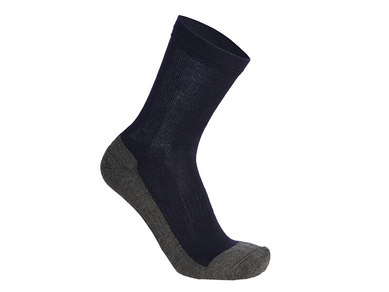 Silbersocken mit Merinowolle Marineblau