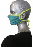 Mundschutzmaske an mannequin seitenansicht