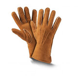 Premium Lammfell-Handschuhe cognac