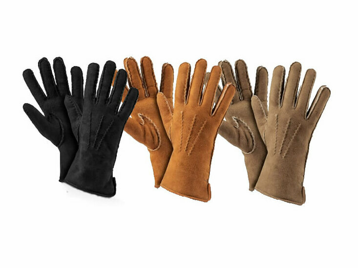 Premium Lammfell-Handschuhe verschiedene Farben